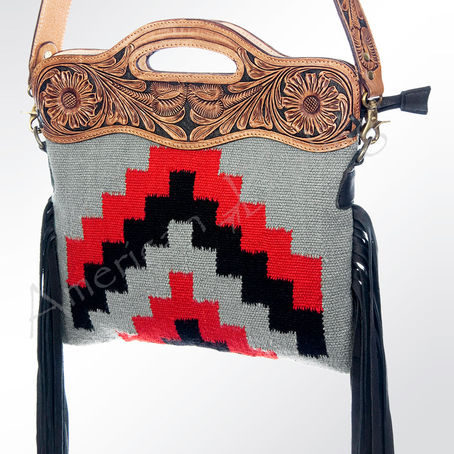 American Darling Cross Body Hand Tooled Saddle Blanket Genuine Leather Western Women Bag Handbag Purse | Crossbody - Uhorse