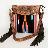 American Darling HOBO Hand Tooled Hair-on Genuine Leather women bag western handbag purse