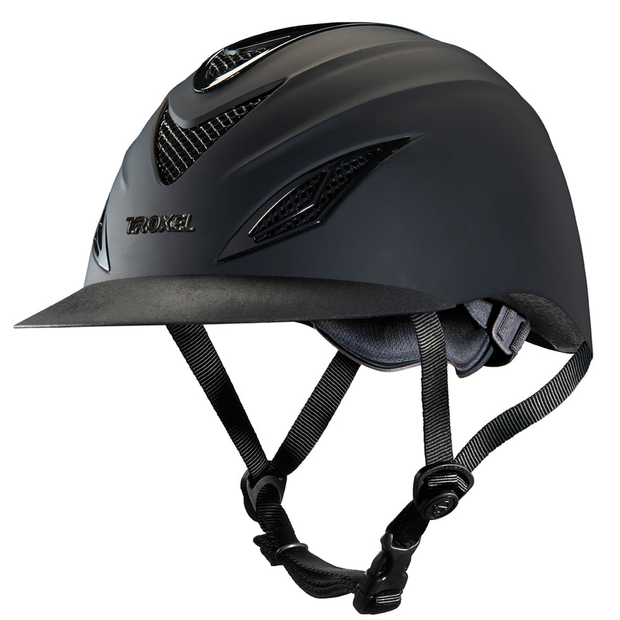 Troxel Horse Riding Helmet English Avalon Steel Vent Covers Black - Uhorse