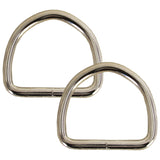 2 Inch 6.6 Mm Hilason Welded Wire Dee Ring Nickel Plt. Set Of – by Hilason – Cowboy and equestrian accessories