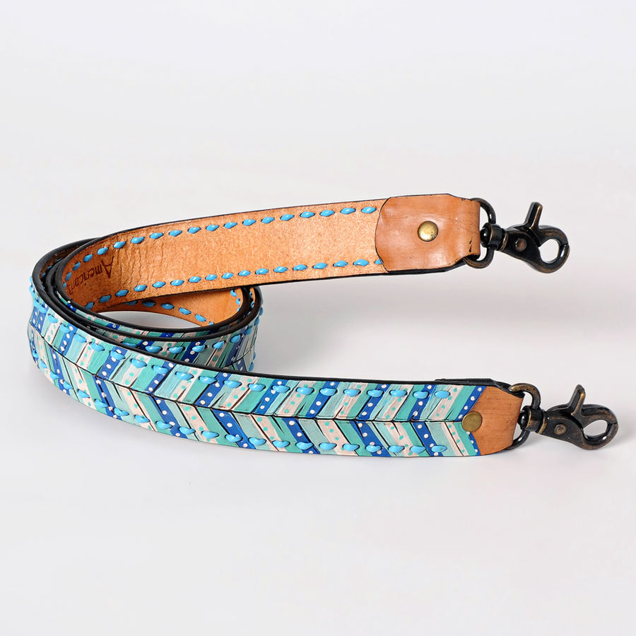 American Darling Hand Tooled Genuine Leather Crossbody Handle Strap for Bags Phone Wallet Purse Clutch