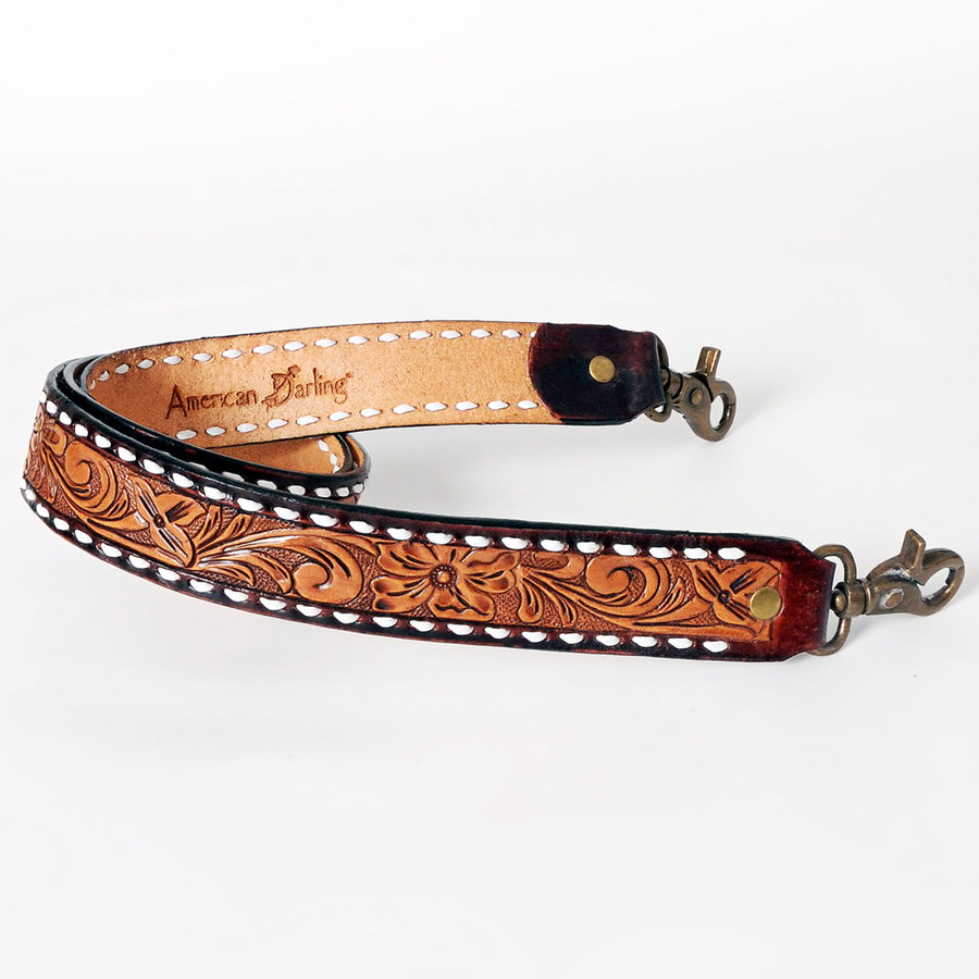 American Darling Hand Tooled Genuine Leather Crossbody Handle Strap for Bags Phone Wallet Purse Clutch