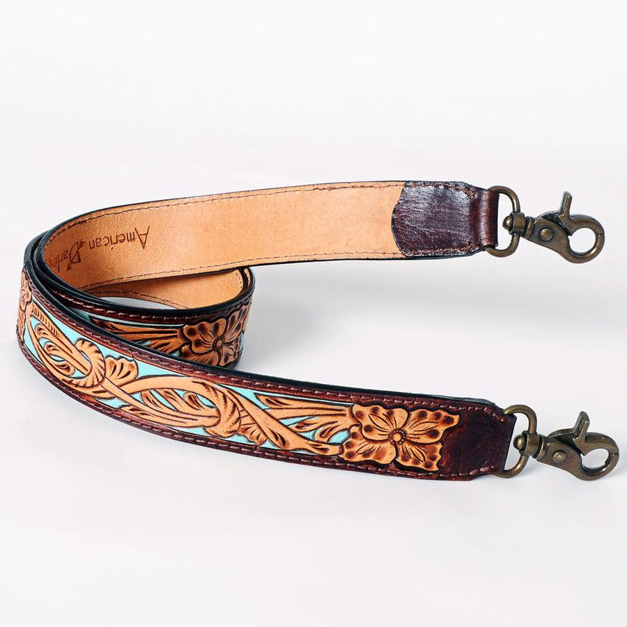 American Darling Hand Tooled Genuine Leather Crossbody Handle Strap for Bags Phone Wallet Purse Clutch