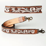 American Darling ADSTF123 Hand Tooled Genuine Leather Crossbody Handle Strap For Bags