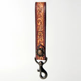 American Darling ADBRF125 Hand Tooled Genuine Leather Handle Strap For Wristlet Bags