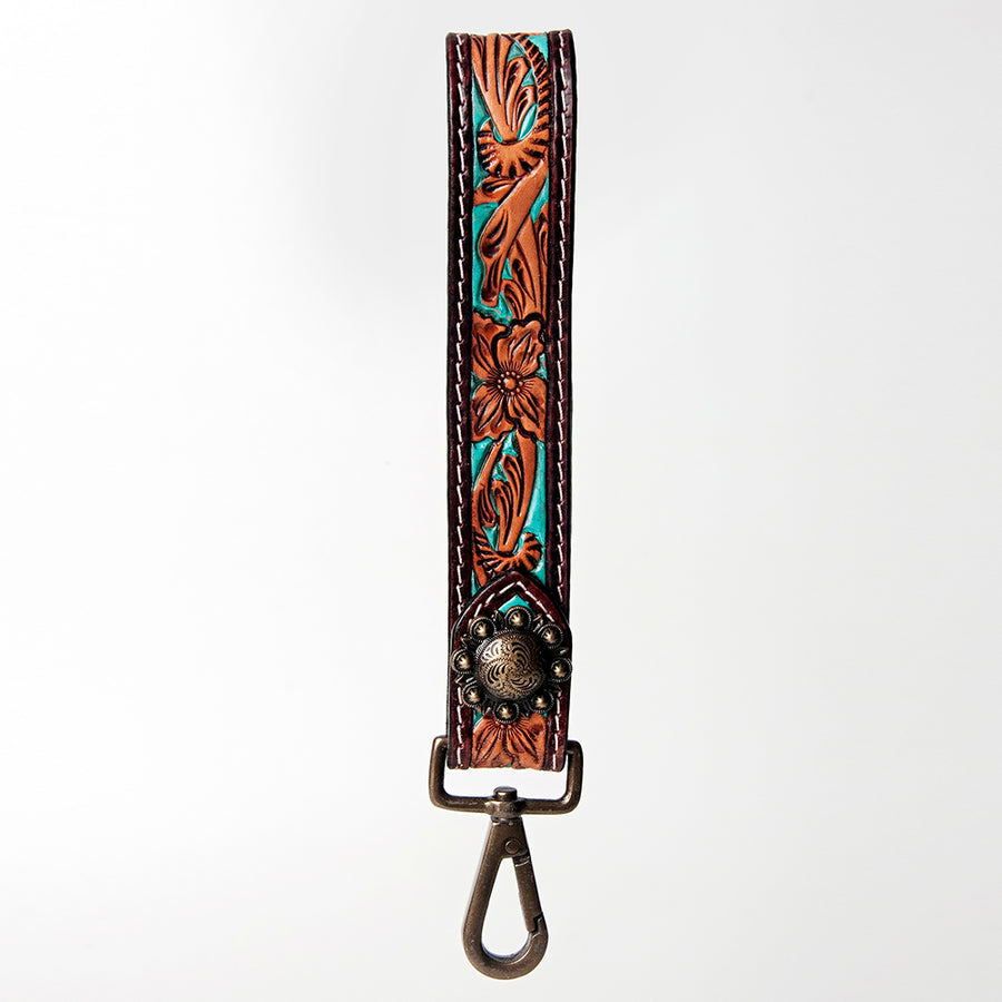 American Darling Hand Tooled Genuine Leather Handle Strap for Wristlet Bag Phone Wrist Keychain Wallet Purse Clutch Cellphone