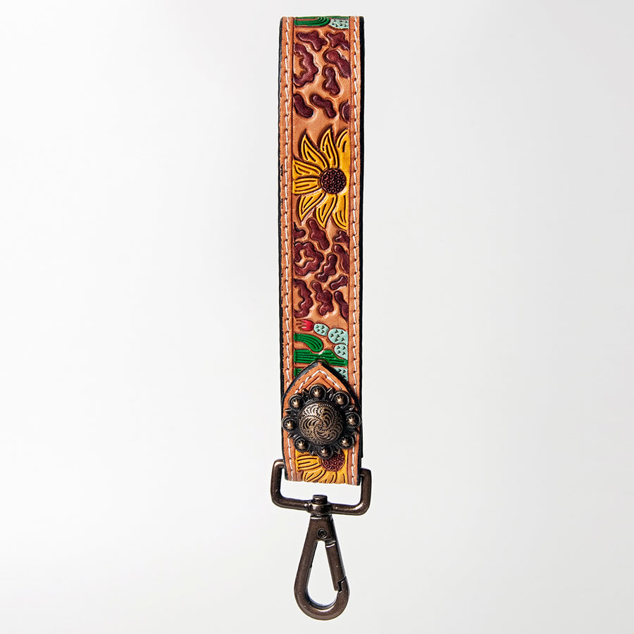 American Darling Hand Tooled Genuine Leather Handle Strap for Wristlet Bag Phone Wrist Keychain Wallet Purse Clutch Cellphone