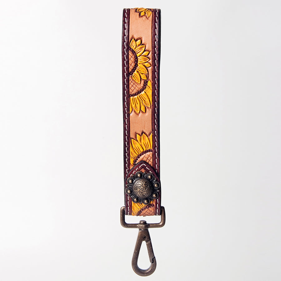 American Darling Hand Tooled Genuine Leather Handle Strap for Wristlet Bag Phone Wrist Keychain Wallet Purse Clutch Cellphone