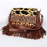 ADBG524JAU American Darling Hand Tooled Hair On Genuine Leather Women Bag Western Handbag Purse