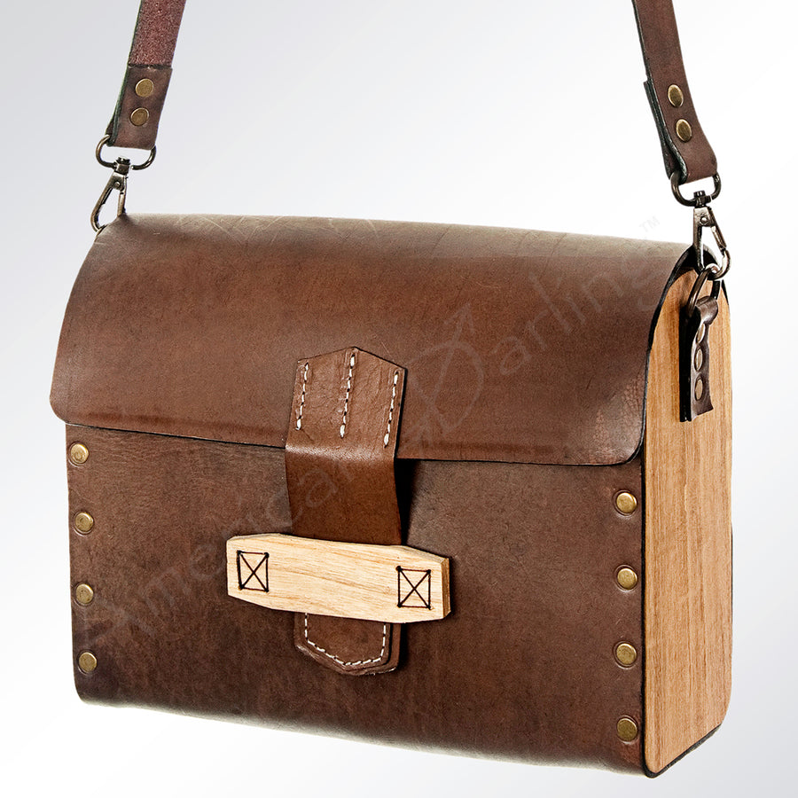 American Darling Handcrafted Vegetable Tanned Western Leather Cross body Bag - Uhorse