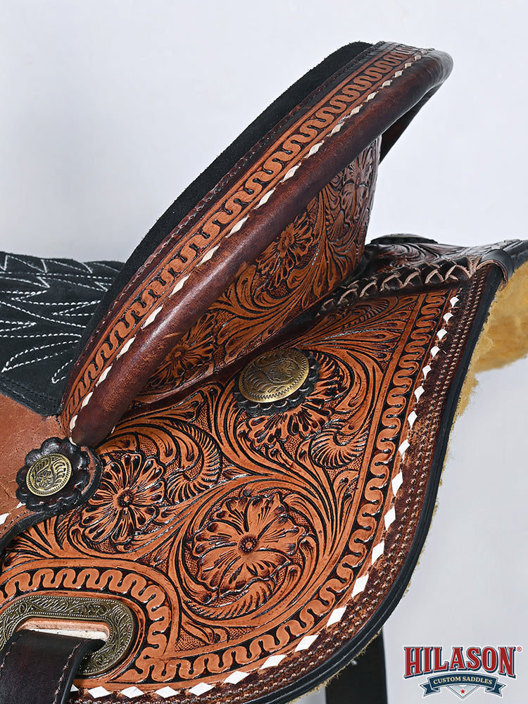 HILASON Western Horse Barrel Racing Saddle Trail American Leather | for Horses