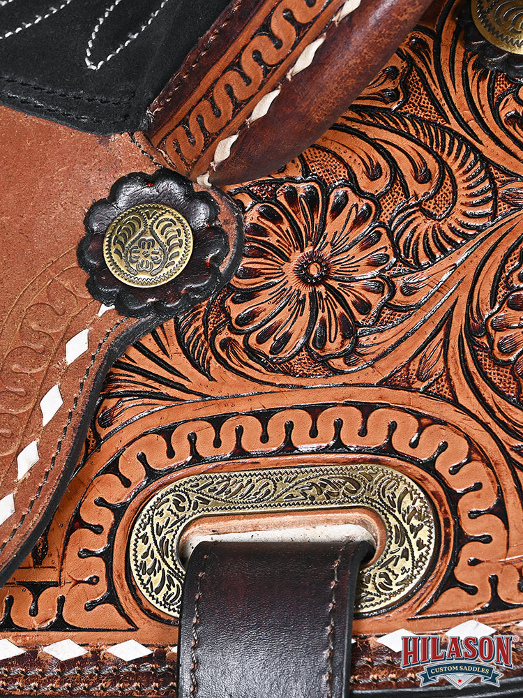 HILASON Western Horse Barrel Racing Saddle Trail American Leather | for Horses