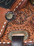 Hilason Western Horse Trail Barrel Racing American Leather Saddle Dark Brown