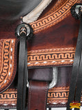 HILASON Western Horse Saddle American Leather Ranch Roping | Hand Tooled | Horse Saddle | Western Saddle | Wade & Roping Saddle | Horse Leather Saddle | Saddle For Horses