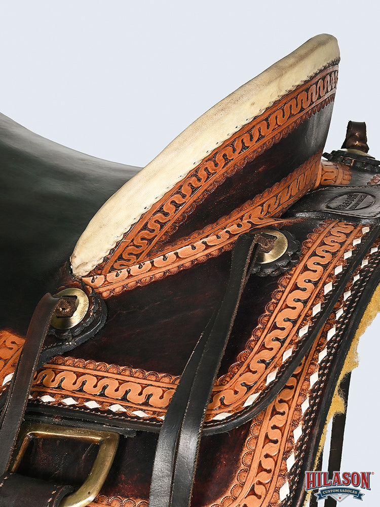 HILASON Western Horse Saddle American Leather Ranch Roping | Hand Tooled Wade & For Horses