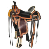 HILASON Western Horse Saddle American Leather Ranch Roping | Hand Tooled Wade & For Horses