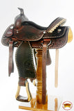 HILASON Western Horse Saddle American Leather Ranch Roping Cowboy | Hand Tooled | Horse Saddle | Western Saddle | Wade & Roping Saddle | Horse Leather Saddle | Saddle For Horses