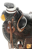 HILASON Western Horse Wade Saddle American Leather Trail Barrel Dark Brown | Hand Tooled | Horse Saddle | Western Saddle | Wade & Roping Saddle | Horse Leather Saddle | Saddle For Horses