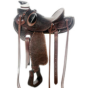 Western Horse Wade Saddle American Leather Trail Barrel Hilason Dark Brown