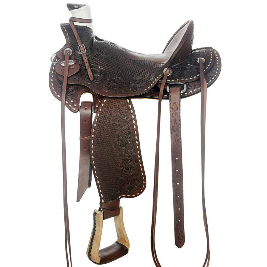 Western Horse Wade Saddle American Leather Ranch Roping Dark Brown - Uhorse