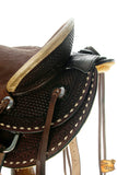 16 In Western Horse Wade Saddle American Leather Ranch Roping Dark Brown