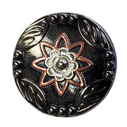 HILASON Western Screw Back 3 Tone Antique Floral Finishing Concho Saddle & Tack