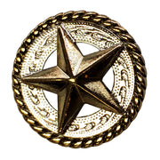 1 1/4 In Hilason Western Horse Star Screw Back 2 Tone Finishing tackHeadstall Saddle Concho