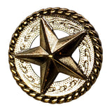 1 1/4 In Hilason Western Horse Star Screw Back 2 Tone Finishing tackHeadstall Saddle Concho - Uhorse