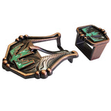 3/4" Hilason Western Horse Buckle Concho And Keeper Antique Copper Turquoise Enamel Concho Brown