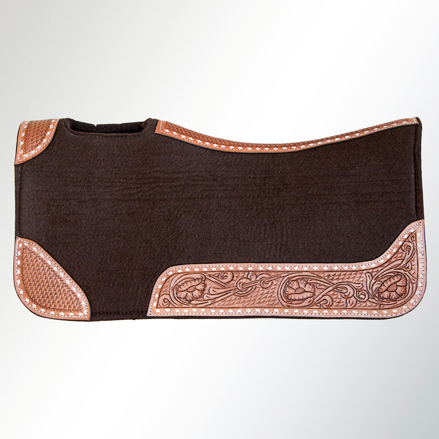 Horse Saddle PAD Western Contoured Wool Felt Moisture Wicking 31 x 32