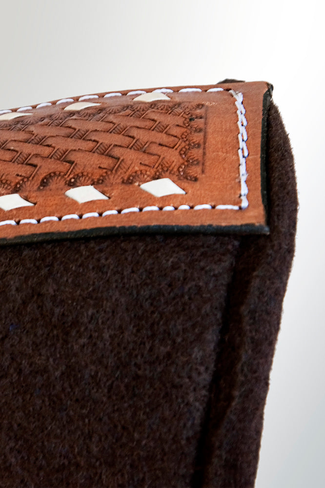 Horse Saddle PAD Western Contoured Wool Felt Moisture Wicking 31 x 32