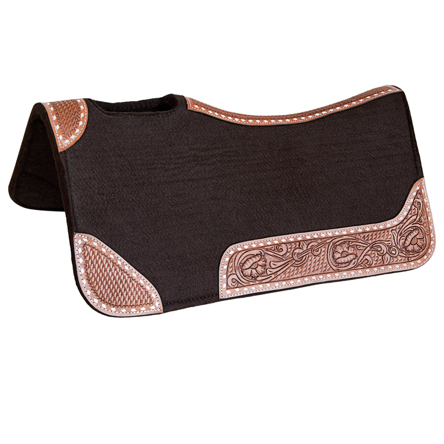 Horse Saddle PAD Western Contoured Wool Felt Moisture Wicking 31 x 32