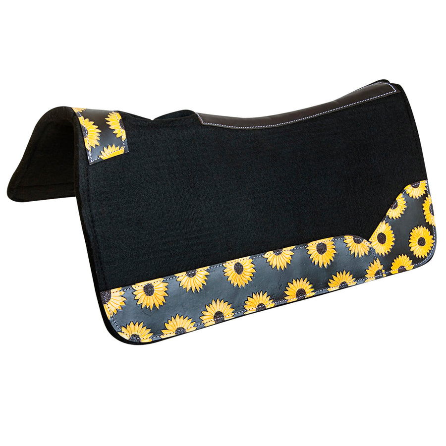 Horse Saddle PAD Western Contoured Wool Felt Moisture Wicking 31 x 32 - Uhorse
