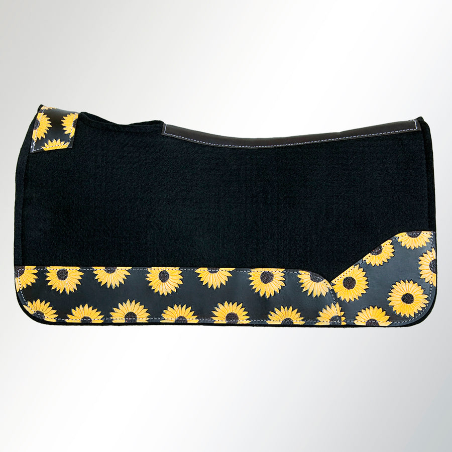Horse Saddle PAD Western Contoured Wool Felt Moisture Wicking 31 x 32