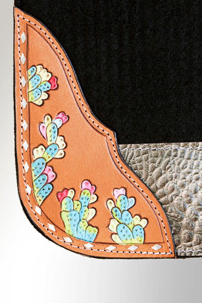 Horse Saddle PAD Western Contoured Wool Felt Moisture Wicking 31 x 32