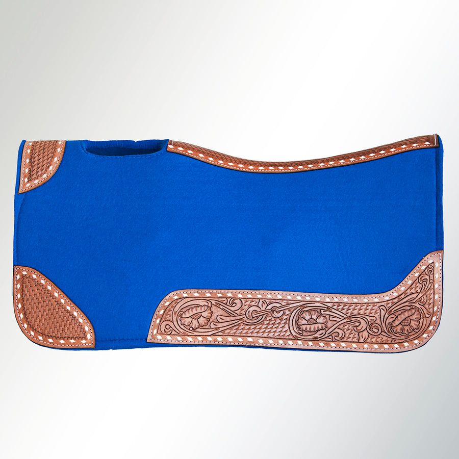 Horse Saddle PAD Western Contoured Wool Felt Moisture Wicking 31 x 32