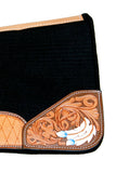 Horse Saddle PAD Western Contoured Wool Felt Moisture Wicking 31 x 32