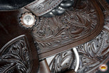 HILASON Western Horse Saddle American Leather Cowboy Trail Ranch Roping | Hand Tooled Wade & For Horses