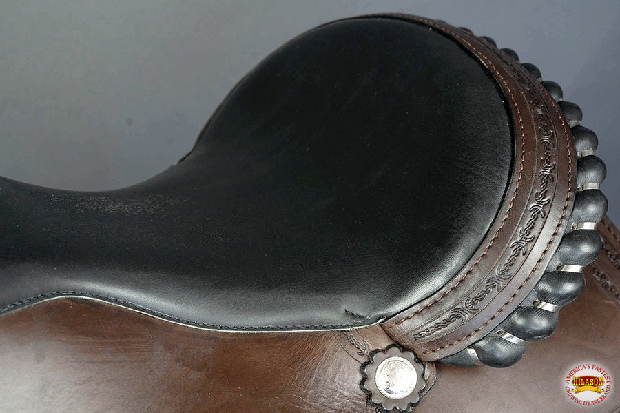 HILASON Western Horse Saddle American Leather Ranch Roping Trail | Hand Tooled Wade & For Horses