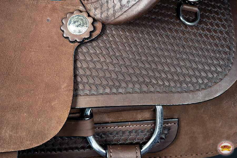 HILASON Western Horse Saddle American Leather Ranch Roping Cowboy | Hand Tooled Wade & For Horses