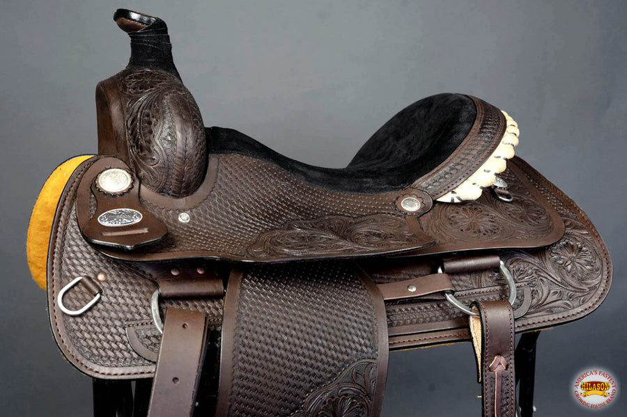 HILASON Western Horse Saddle American Leather Ranch Roping Cowboy | Hand Tooled Wade & For Horses