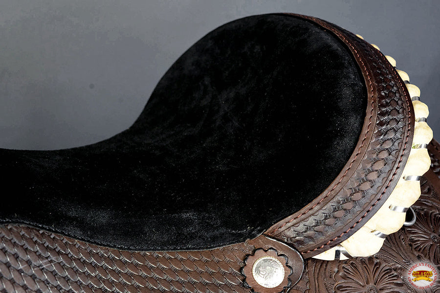 HILASON Western Horse Saddle American Leather Ranch Roping Cowboy | Hand Tooled Wade & For Horses