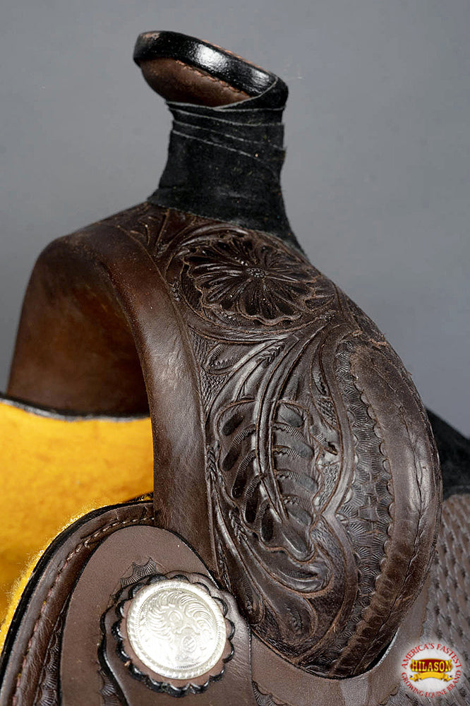 HILASON Western Horse Saddle American Leather Ranch Roping Cowboy | Hand Tooled Wade & For Horses