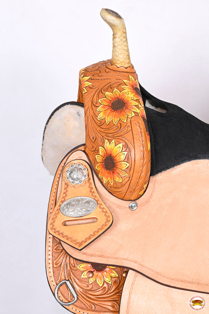 HILASON Flex Tree Western Horse Saddle American Leather Trail | for Horses
