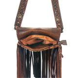 American Darling ADBG519BRAC2 Wallet Hair-On Genuine Leather Women Bag Western Handbag Purse