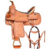 16 In Western Horse Saddle Genuine Leather Trail Roping Ranch Tack Set Comfytack