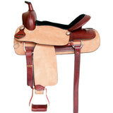 Comfytack Western Saddle Leather Trail Tack Hand Tooled Brown/Tan | Western Saddle | Saddle for Horses | Horse Tack Set