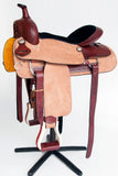 Comfytack Western Saddle Leather Trail Tack Hand Tooled Brown/Tan | Western Saddle | Saddle for Horses | Horse Tack Set