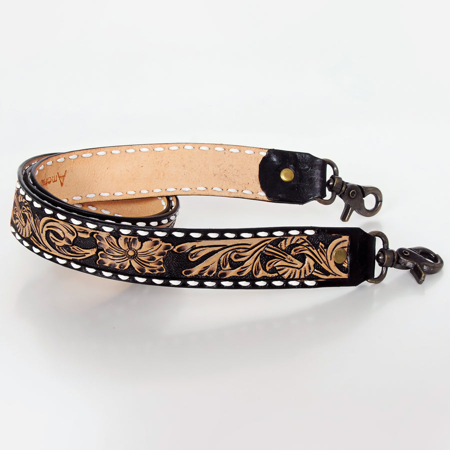 American Darling Hand Tooled Genuine Leather Crossbody Handle Strap for Bags Phone Wallet Purse Clutch