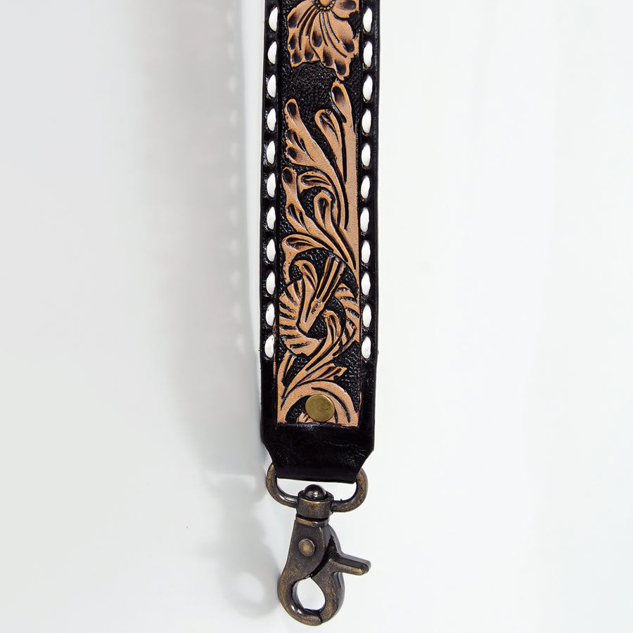 American Darling Hand Tooled Genuine Leather Crossbody Handle Strap for Bags Phone Wallet Purse Clutch
